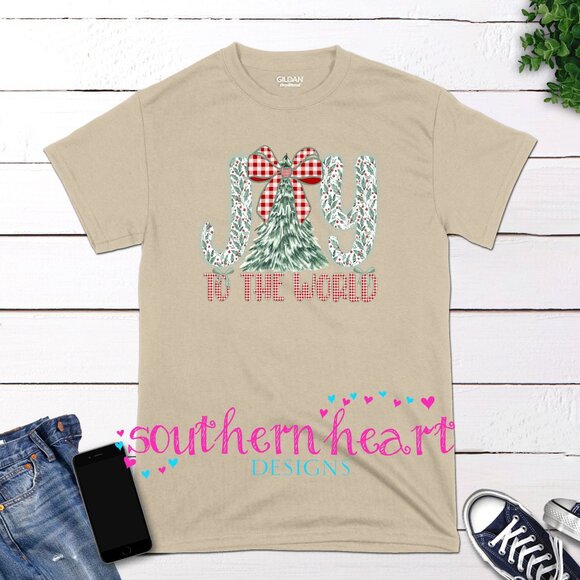Joy to the World Christmas T shirt - Picture 1 of 2